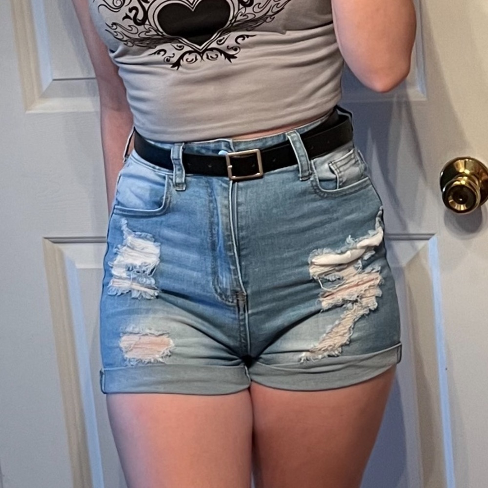 Ripped Jean shorts